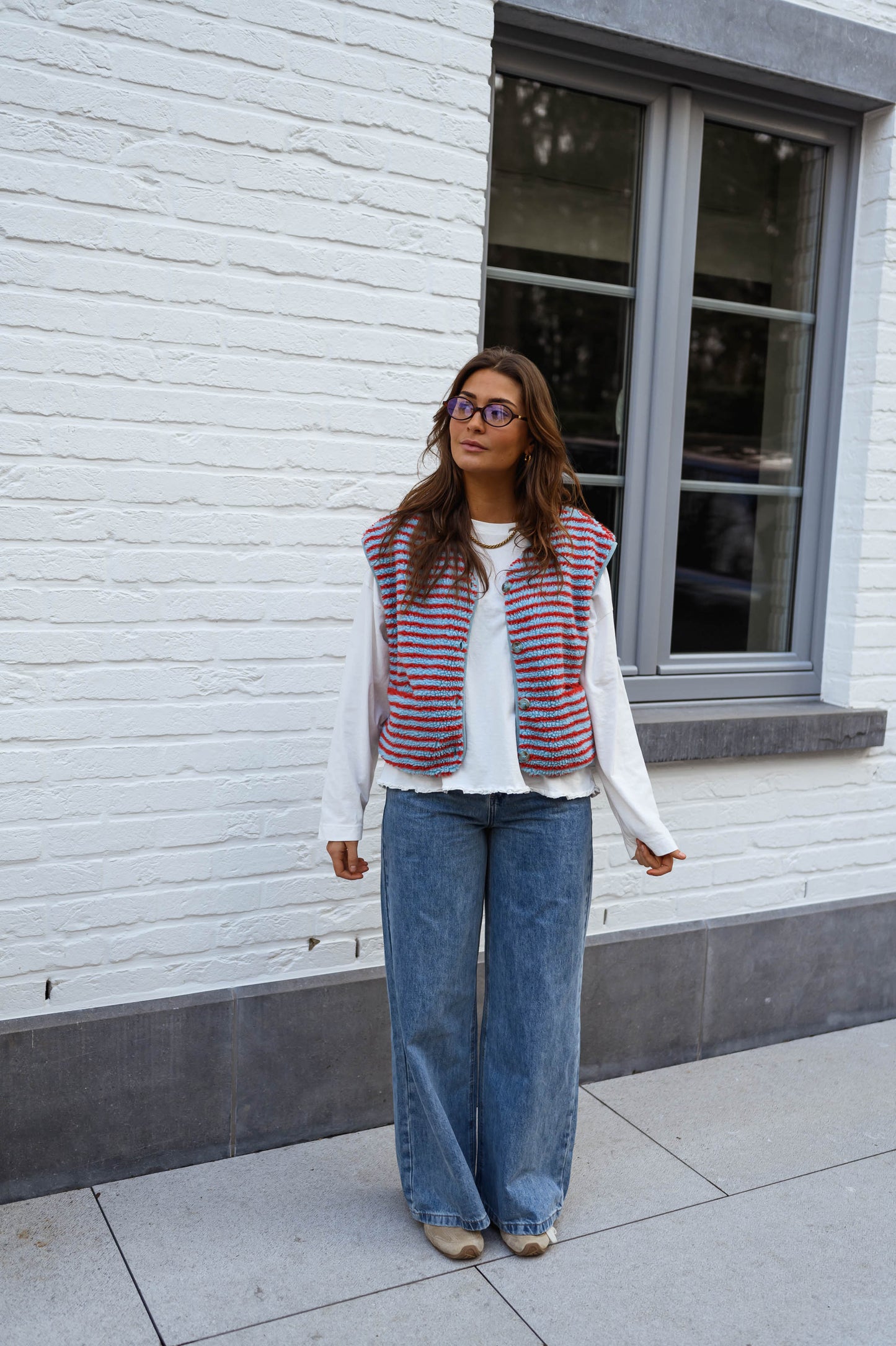 Blue and Coral Taoh Vest