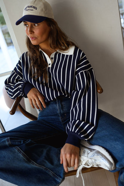Blue Striped Azriel Sweater