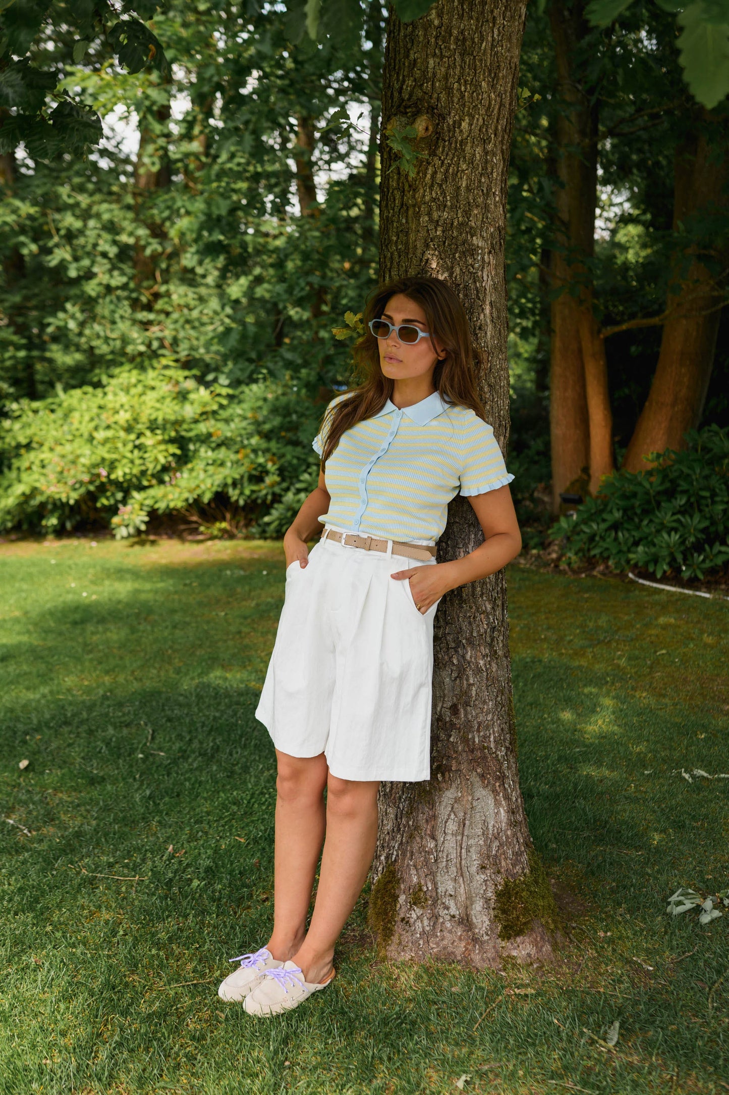 Blue and Yellow Mathilde Polo