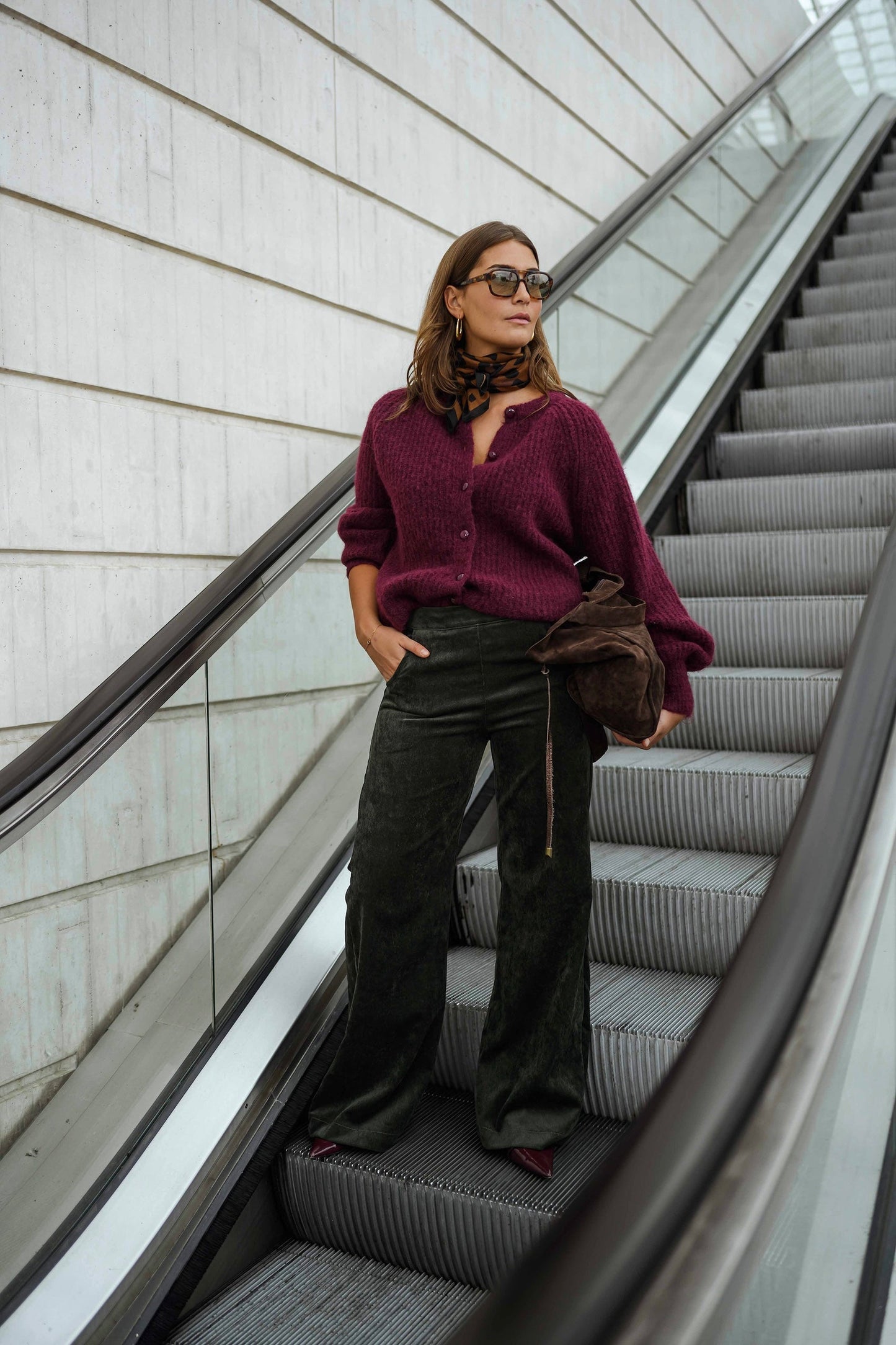 Burgundy Elony Cardigan