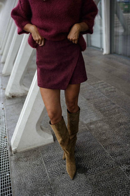 Burgundy Emma Skort