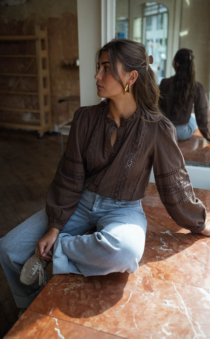 Chocolate Grain Blouse