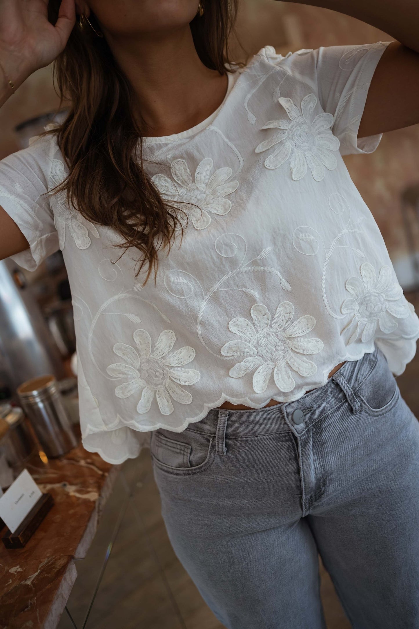 Ecru Ellea Blouse