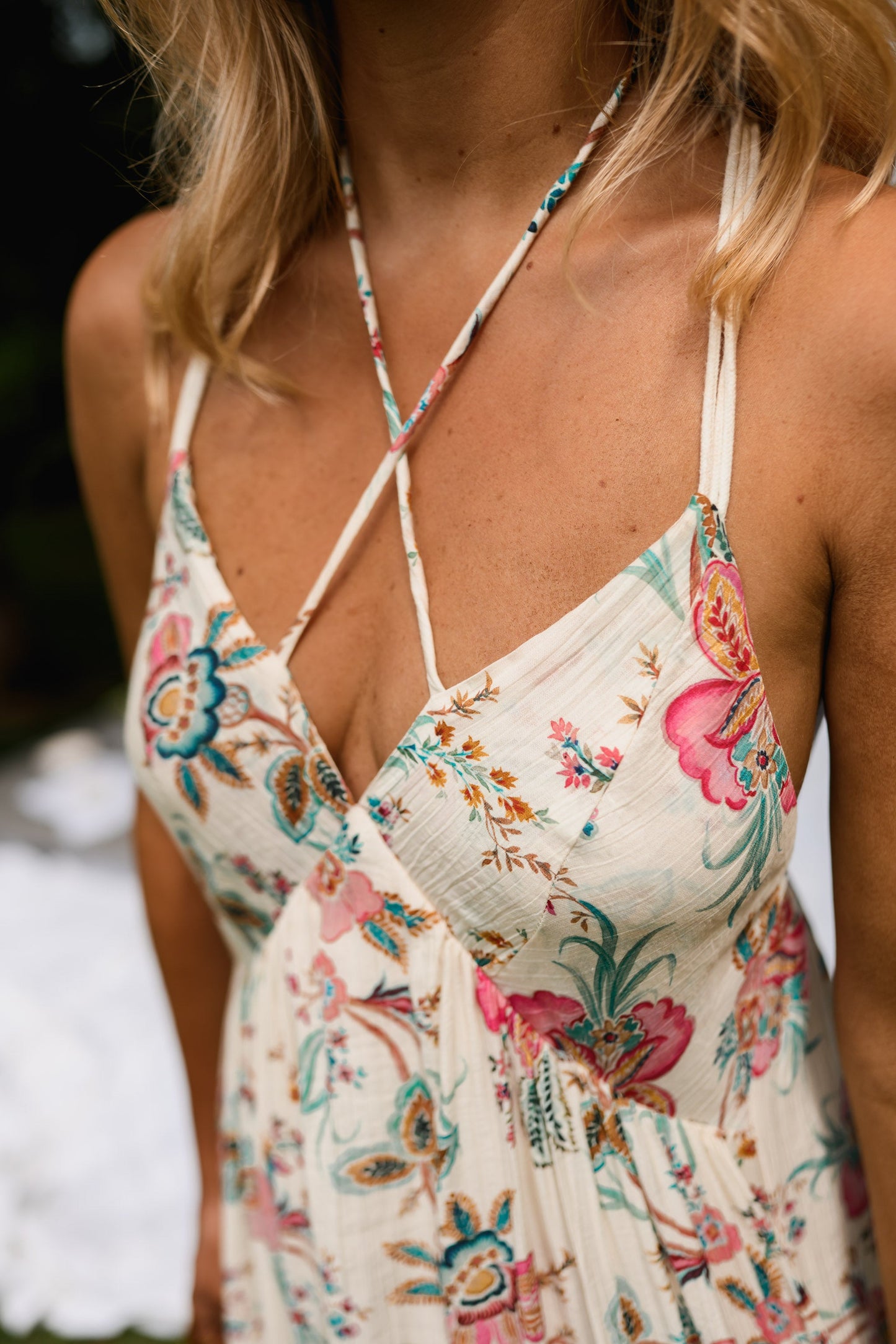 Ecru Floral Della Dress