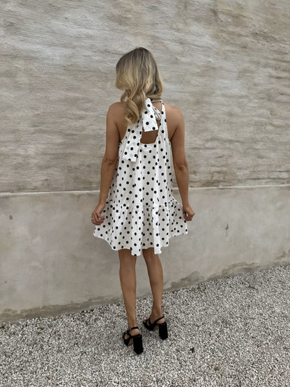 Ecru Polka Dot Marilyne Dress