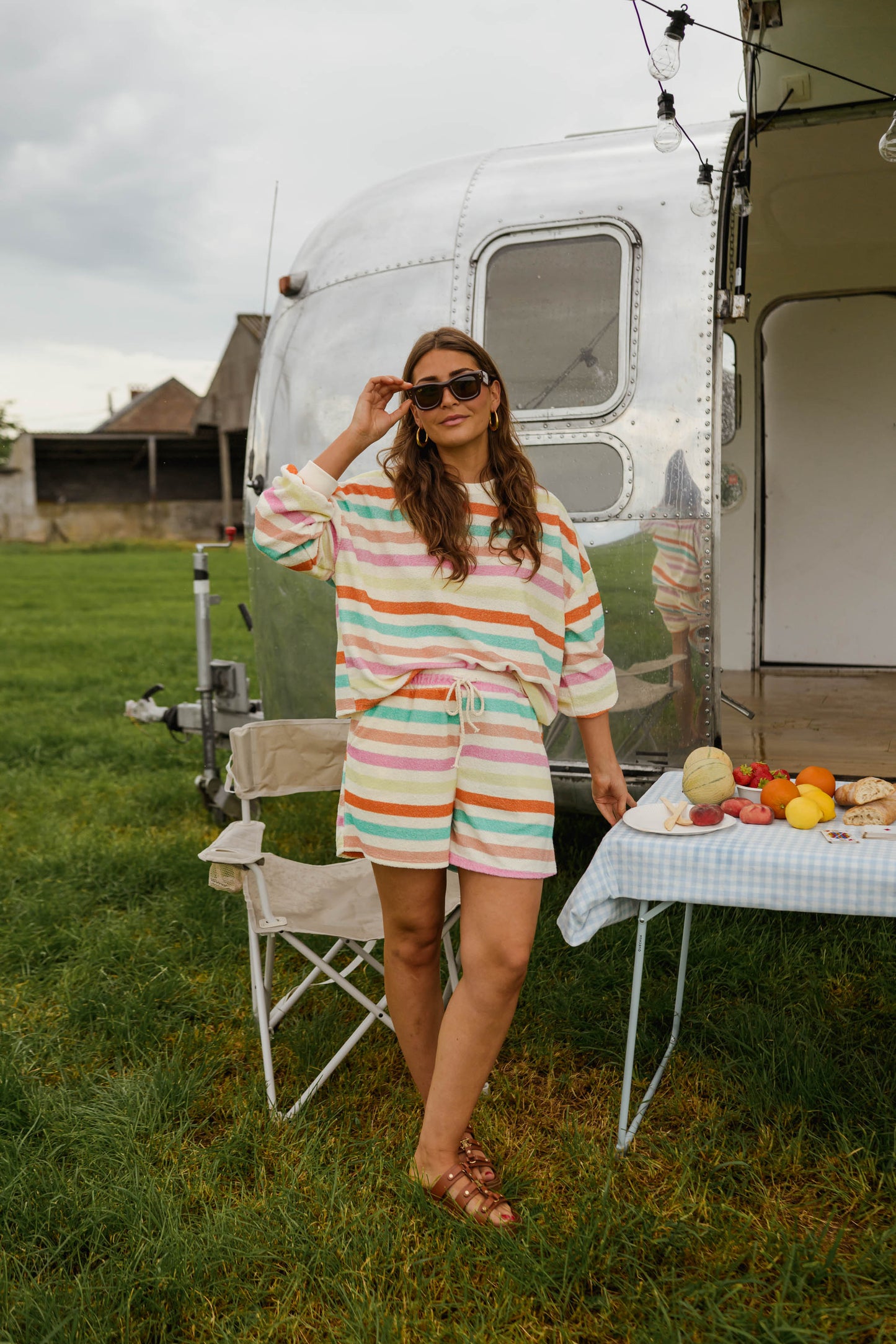 Ecru Striped Dawn Sweater