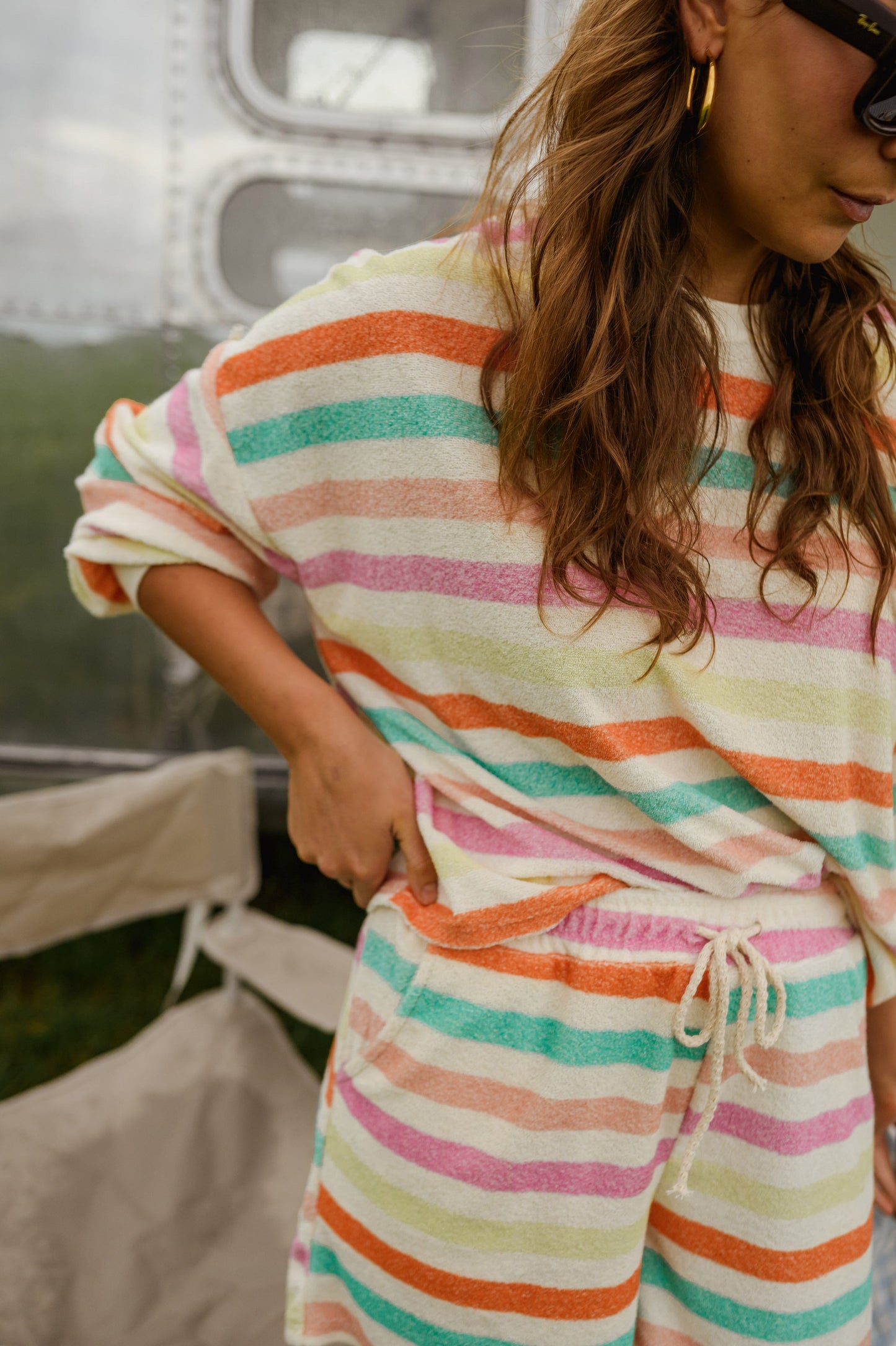 Ecru Striped Dawn Sweater