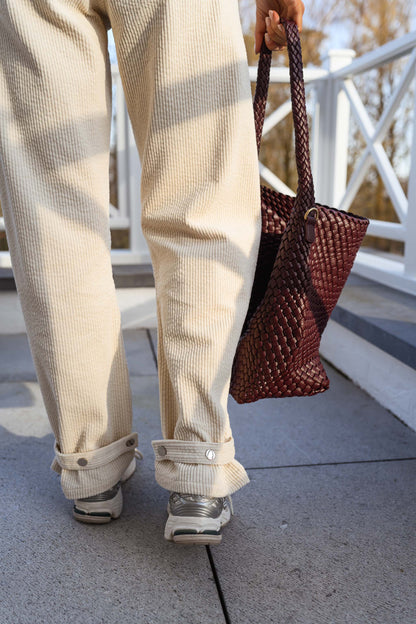 Ecru Corduroy Basile Pants