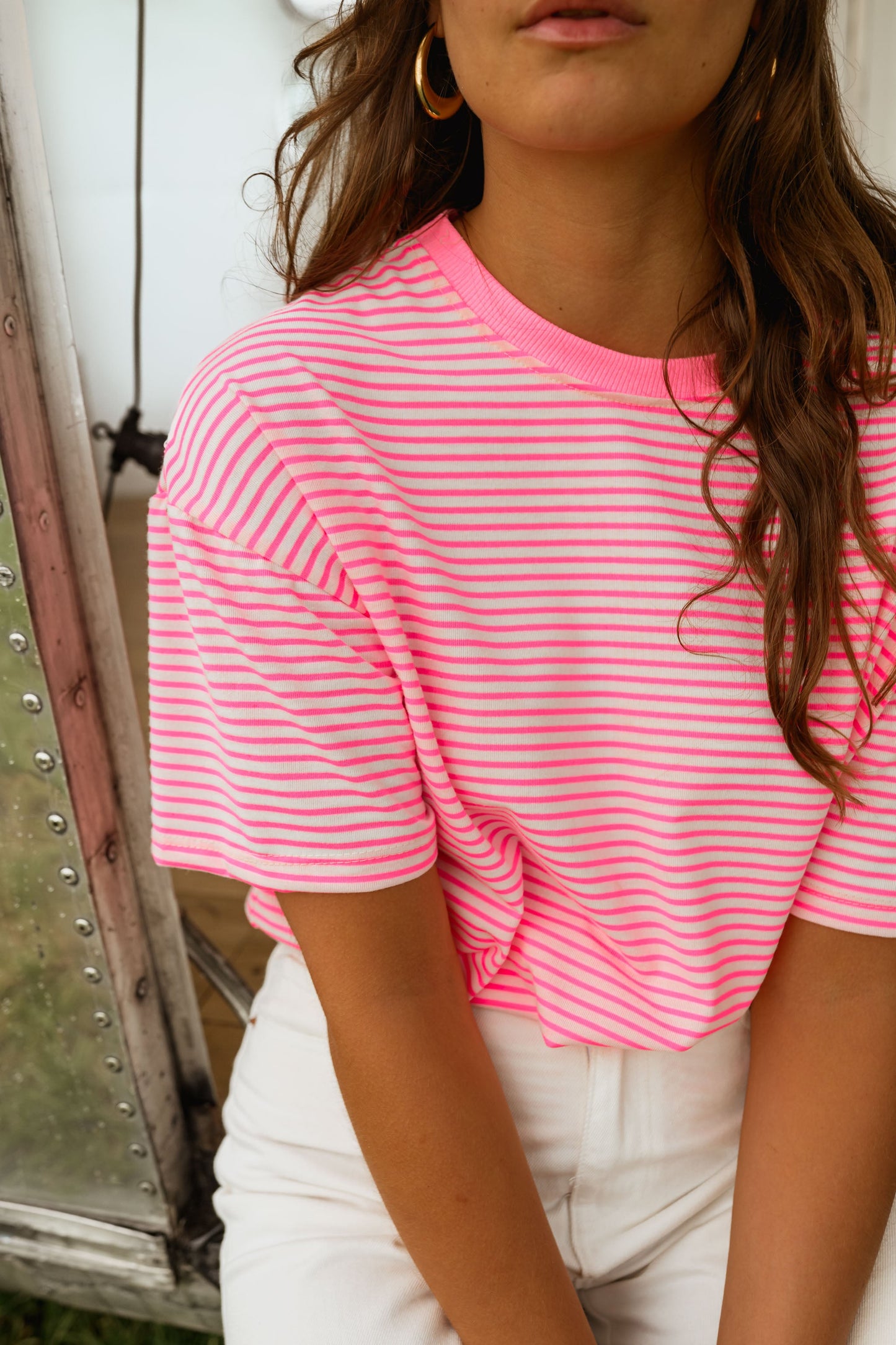 Fuchsia Striped Piper T-Shirt