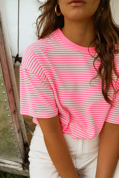 Fuchsia Striped Piper T-Shirt