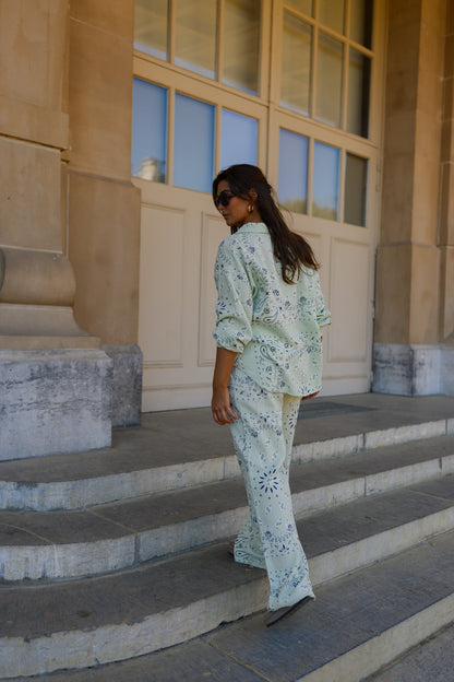Green Patterned Sena Set