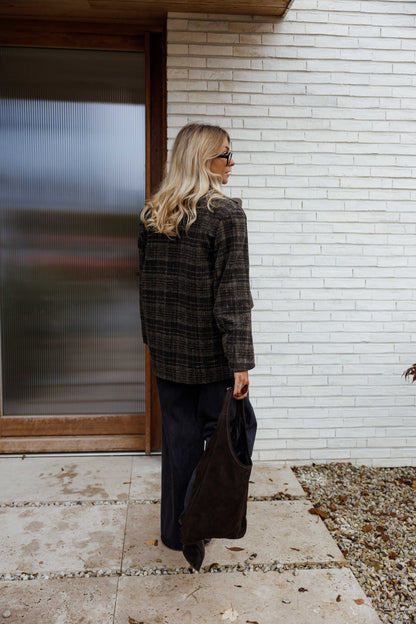 Grey Checkered Lyson Coat