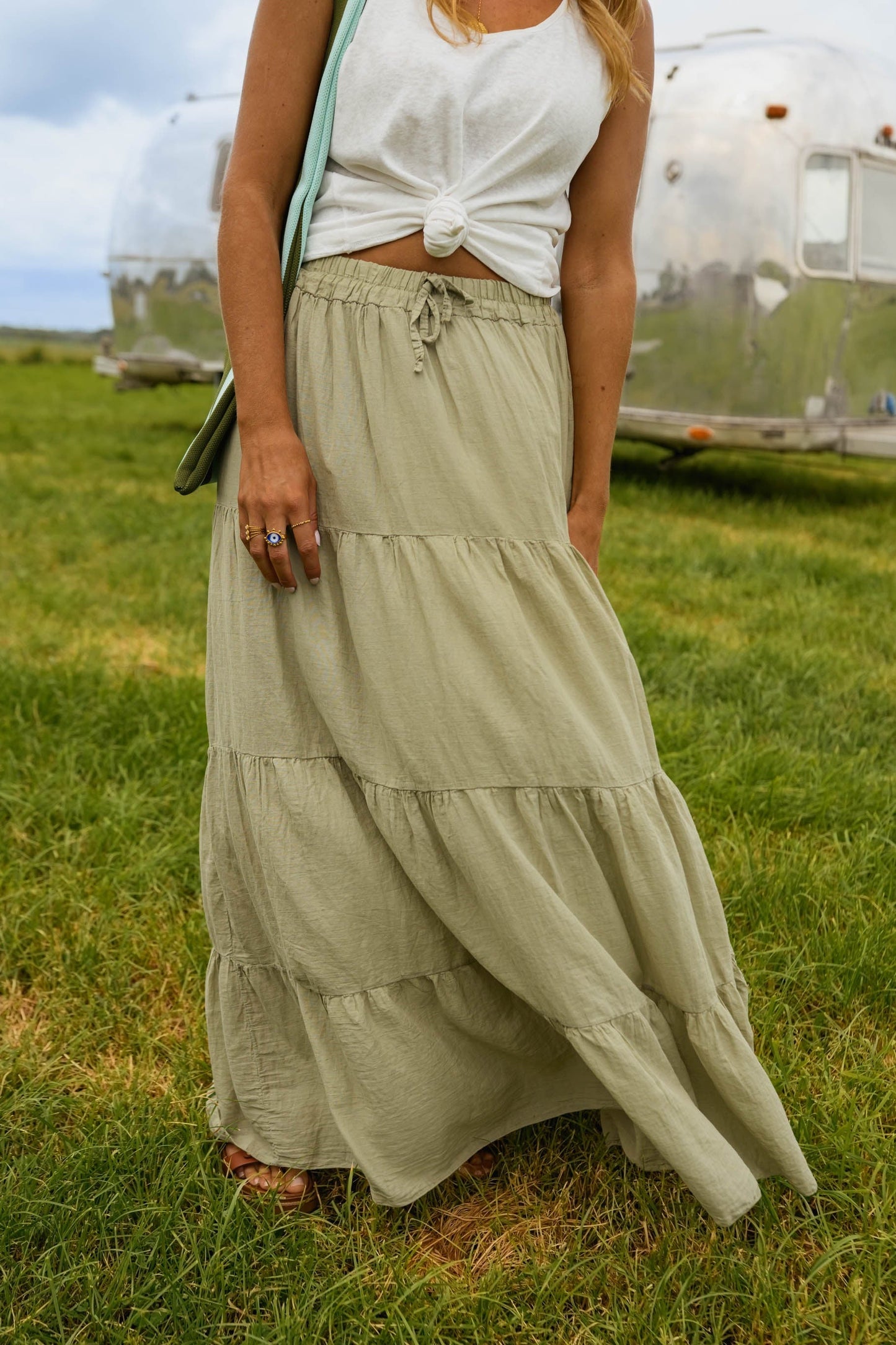 Khaki Althea Skirt