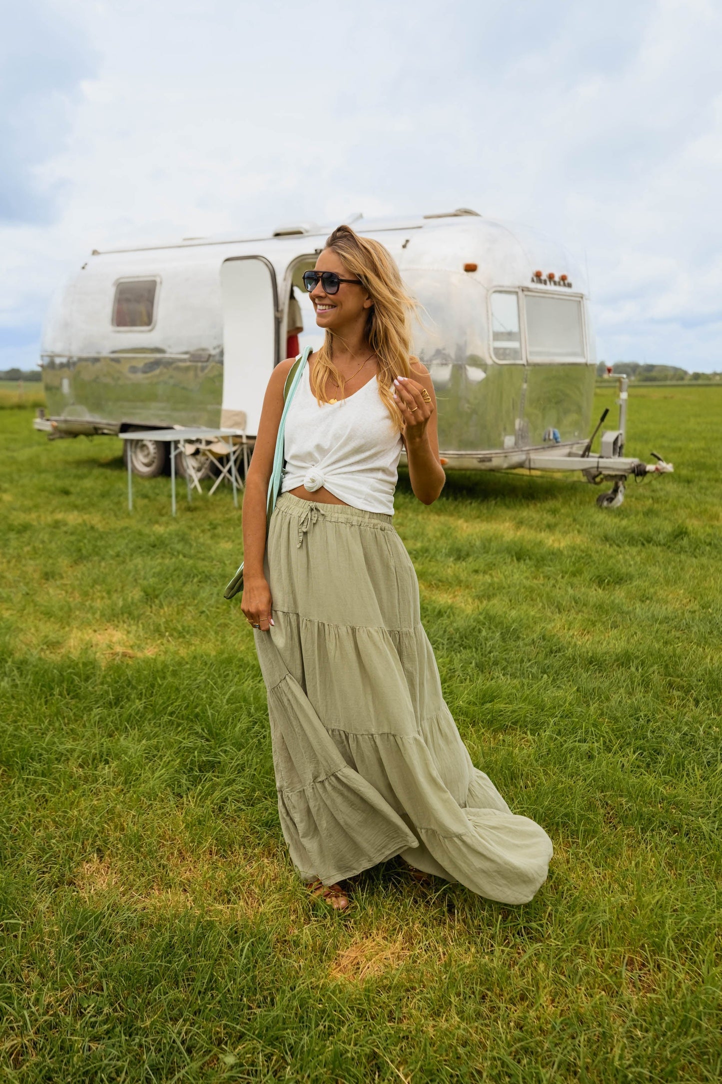 Khaki Althea Skirt