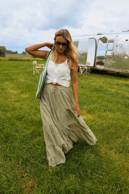 Khaki Althea Skirt