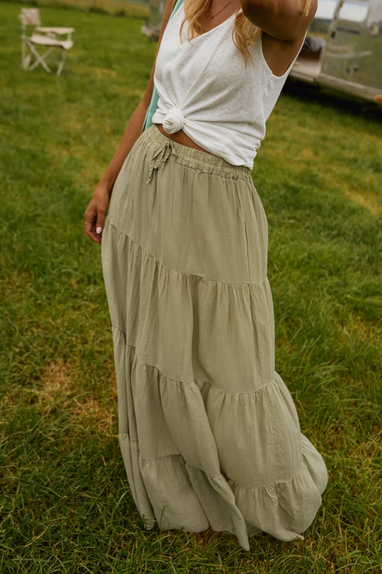 Khaki Althea Skirt