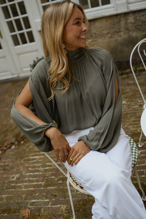 Khaki Belly Blouse