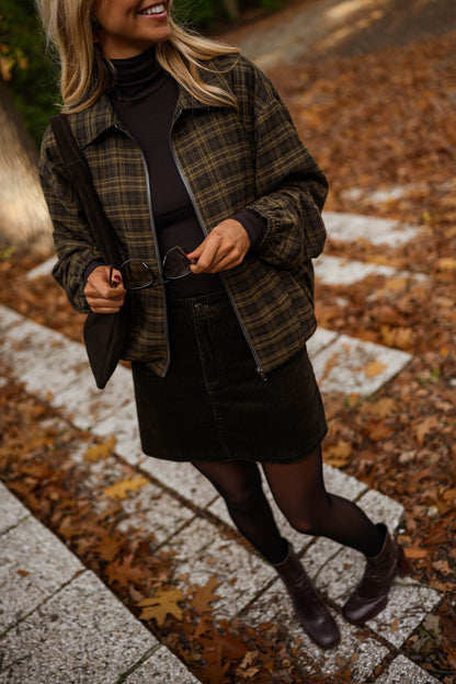 Khaki Checkered Philipa Jacket