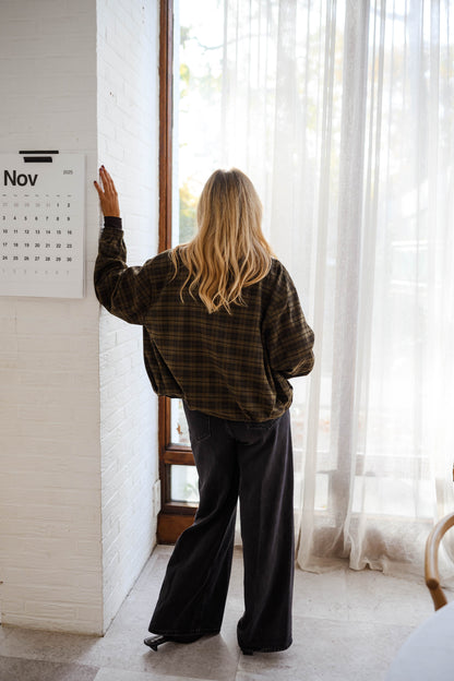 Khaki Checkered Philipa Jacket