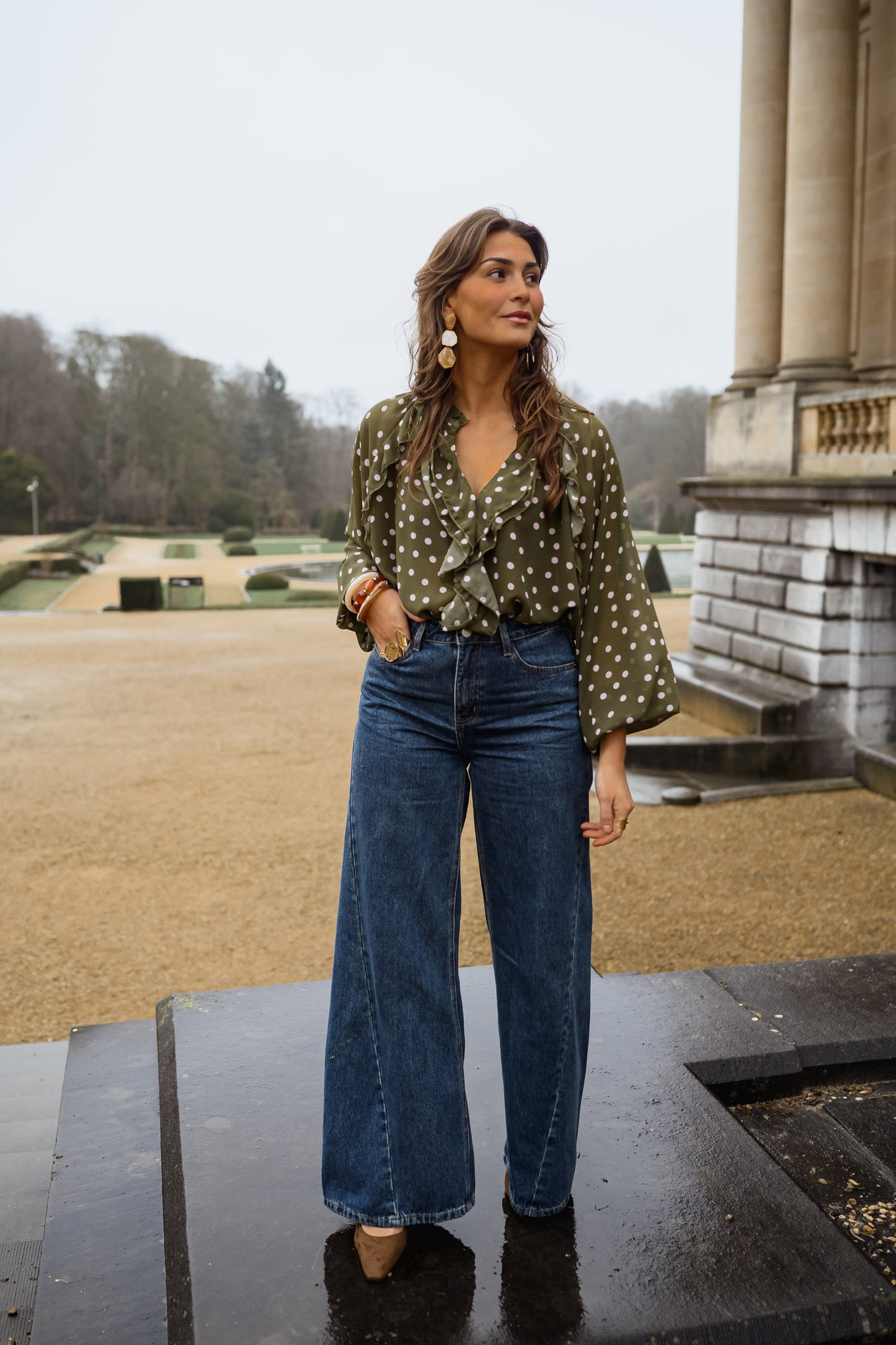 Khaki Alessia Blouse