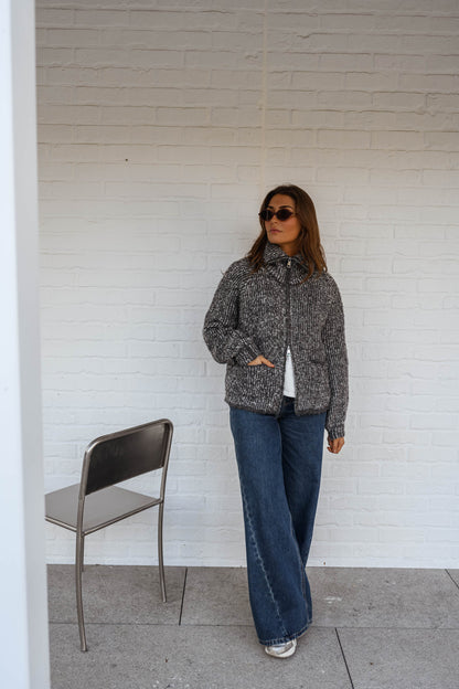 Mottled Grey Feyre Cardigan