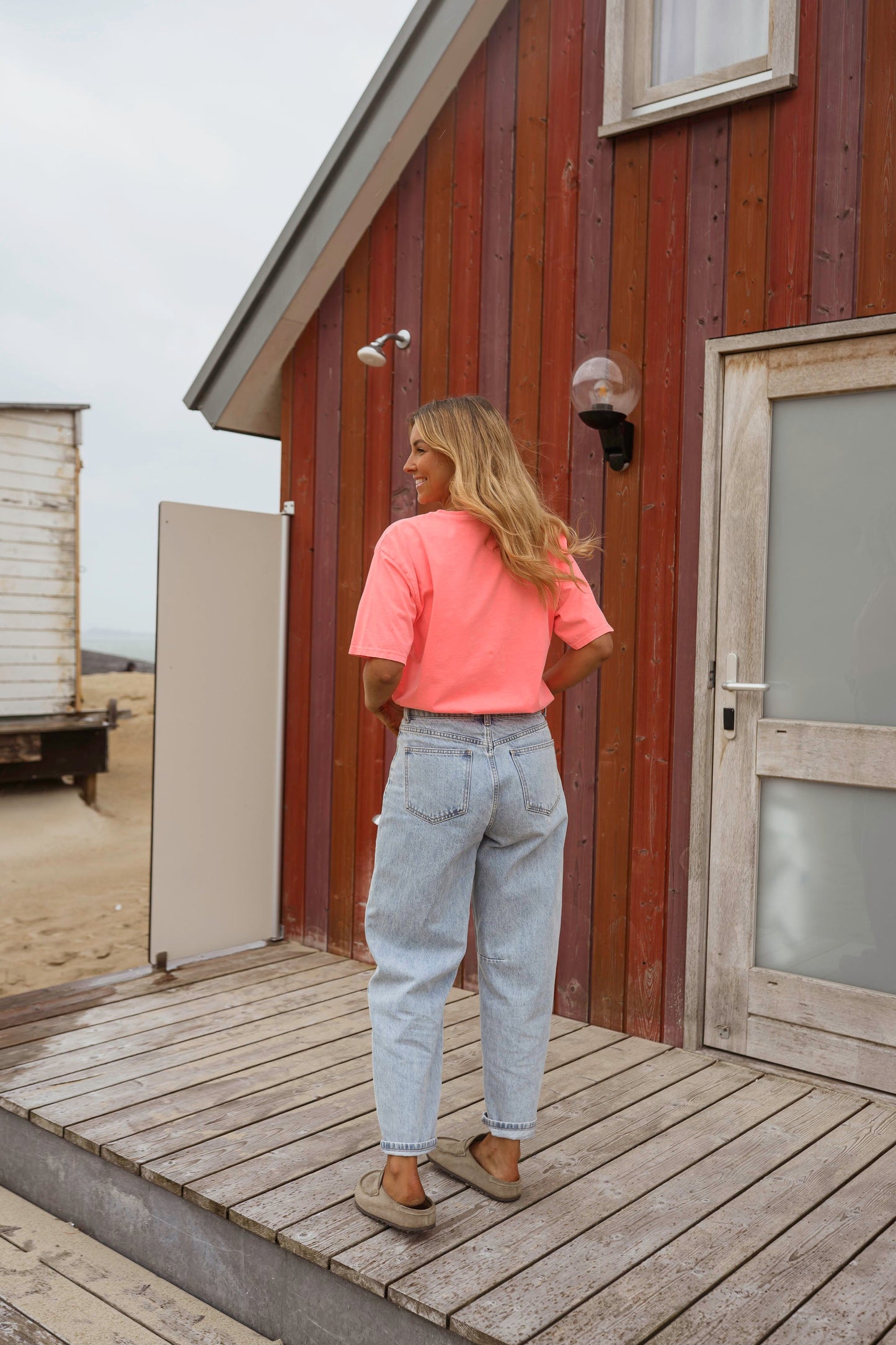 Neon Peach Lyne T-Shirt