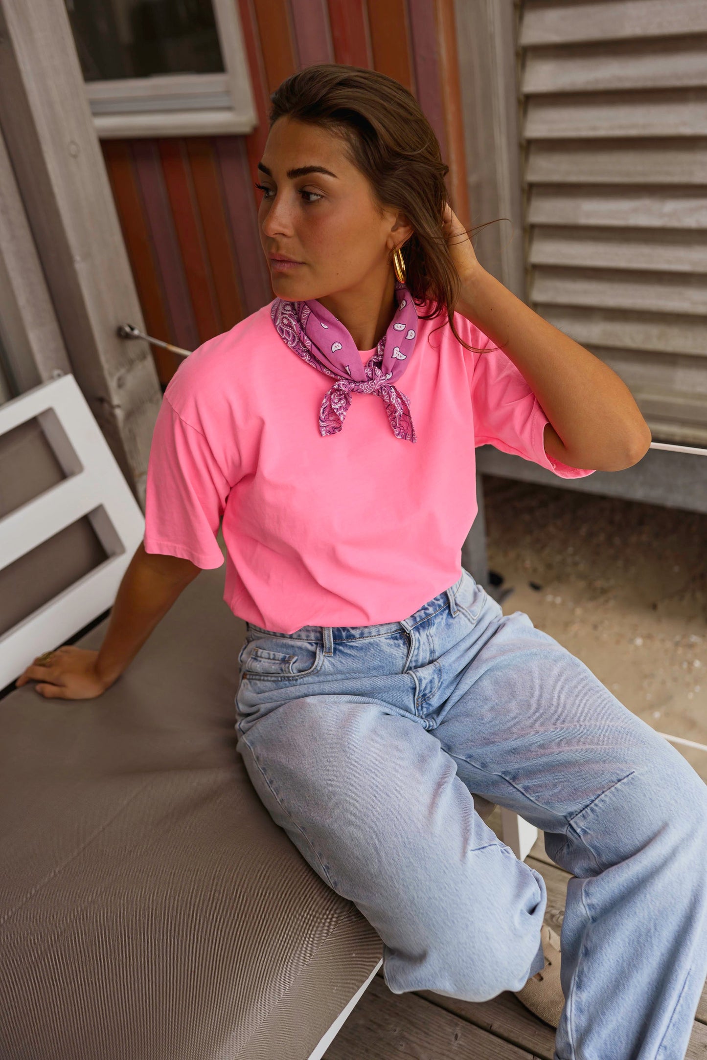 Neon Pink Lyne T-Shirt