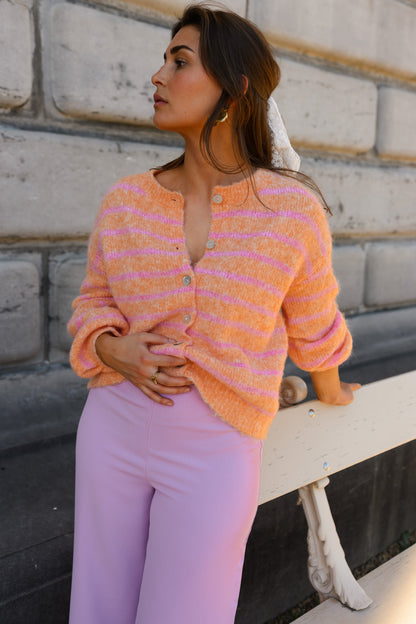 Orange And Pink Sego Cardigan