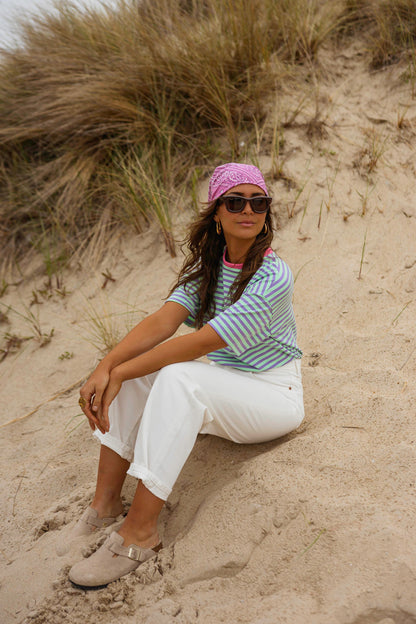 Pink Bandana Denia Scarf