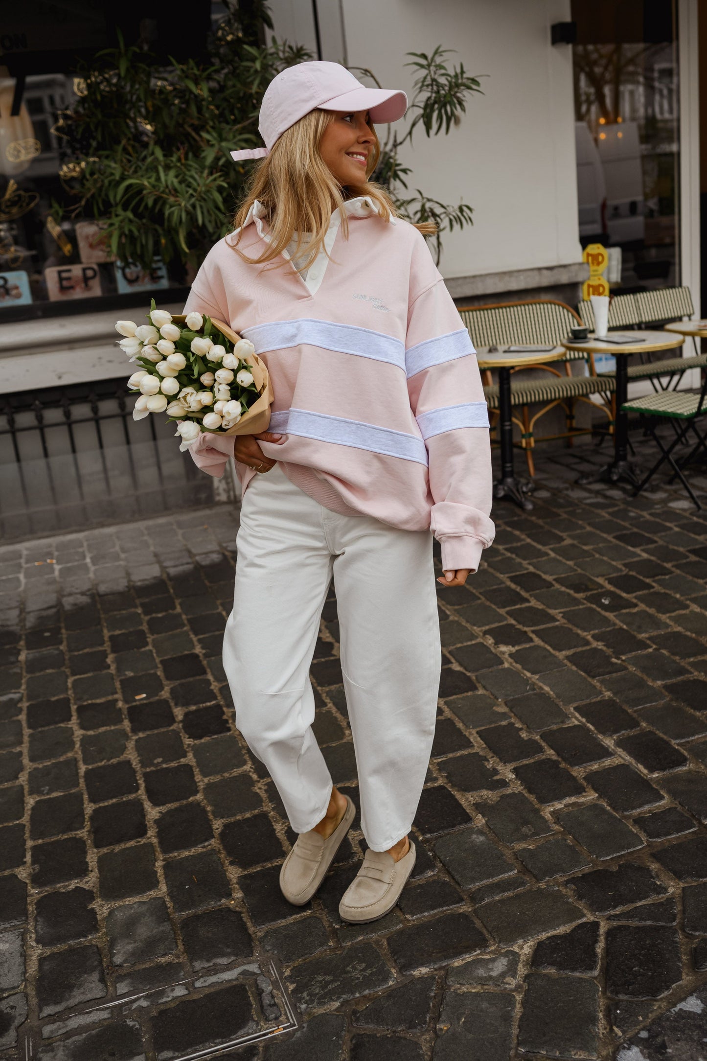 Pink And Grey Luna Sweater