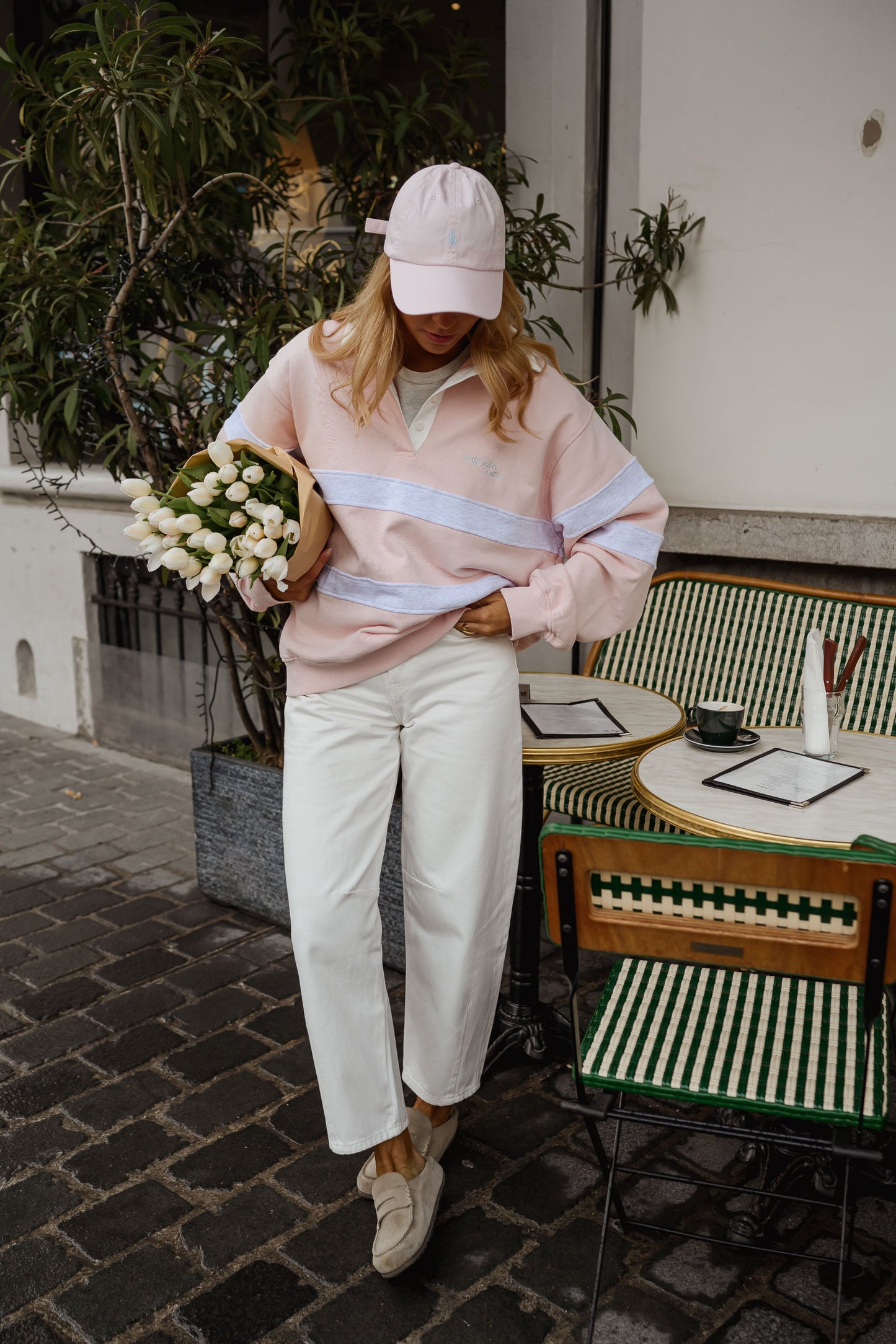Pink And Grey Luna Sweater