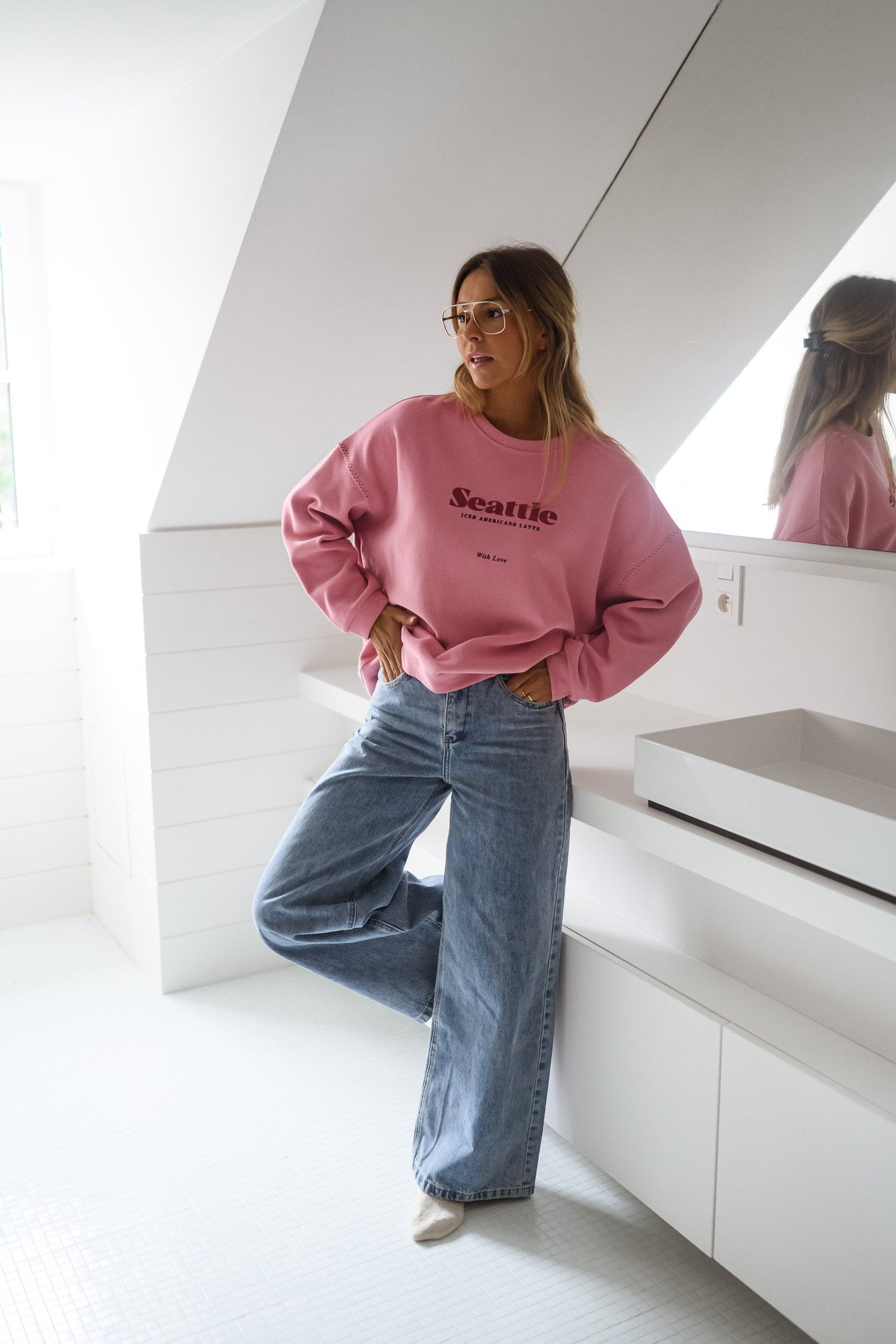 Pink Seattle Sweater