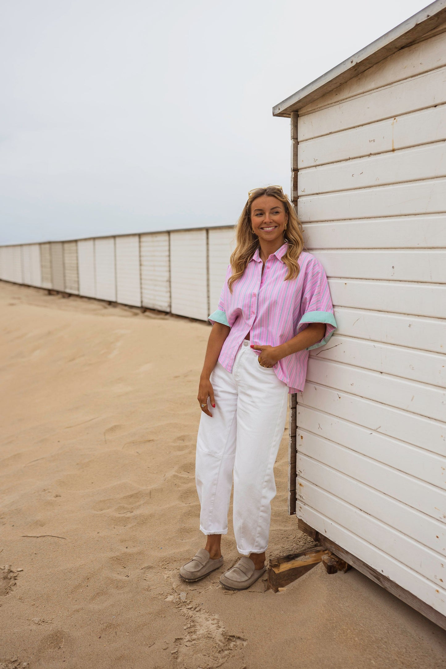 Pink Striped Maeva Shirt