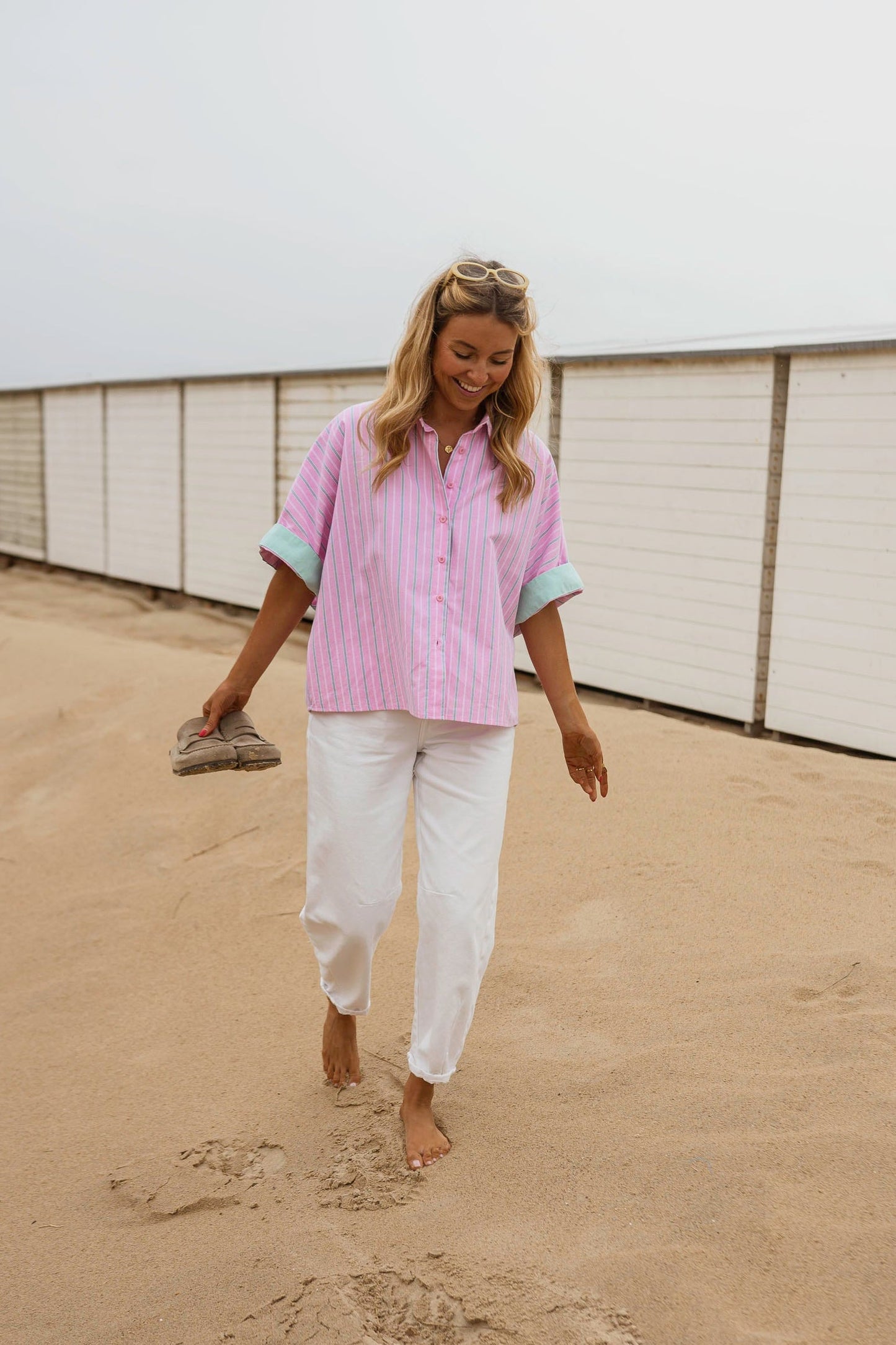 Pink Striped Maeva Shirt