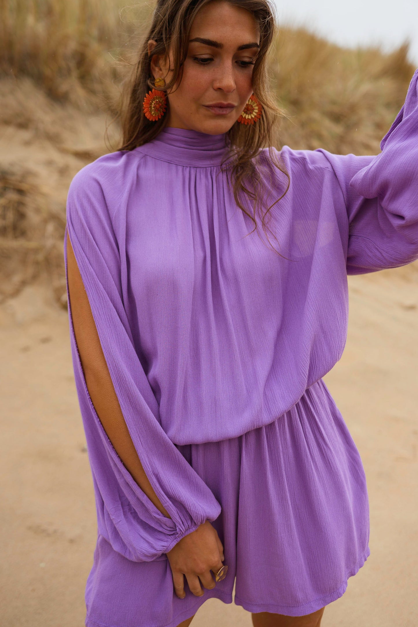Purple Lexy Romper