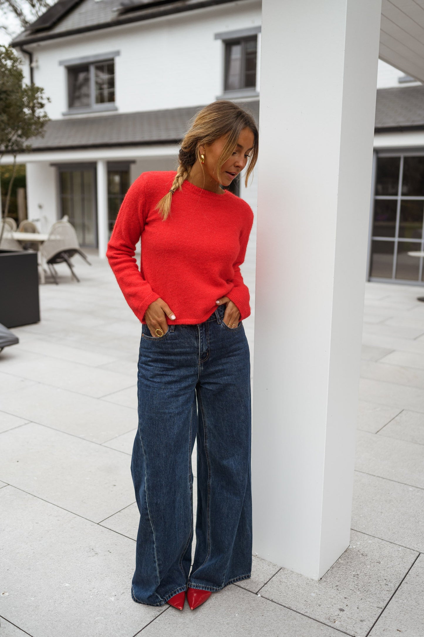 Red Adel Sweater
