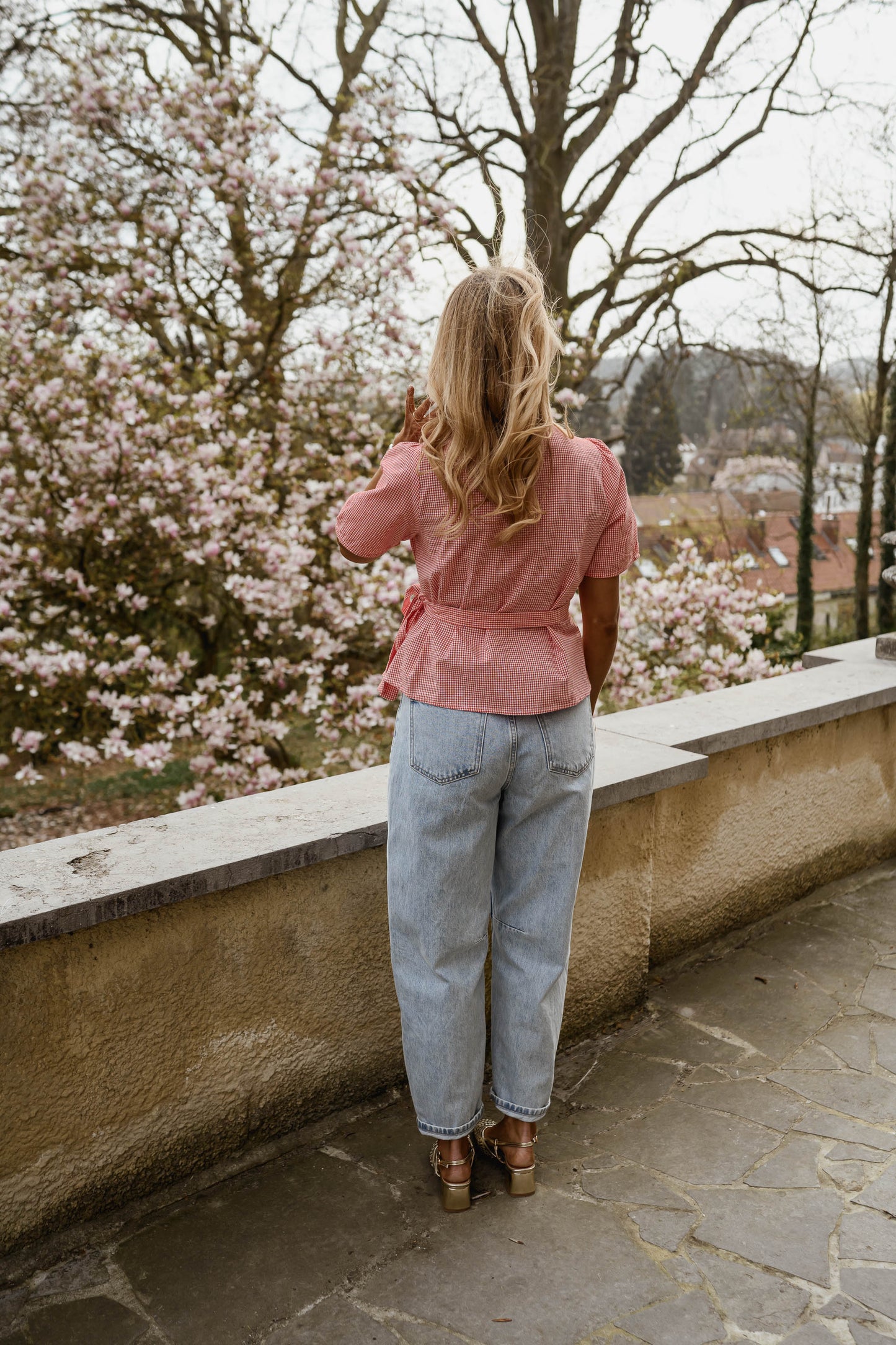 Red Camille Blouse