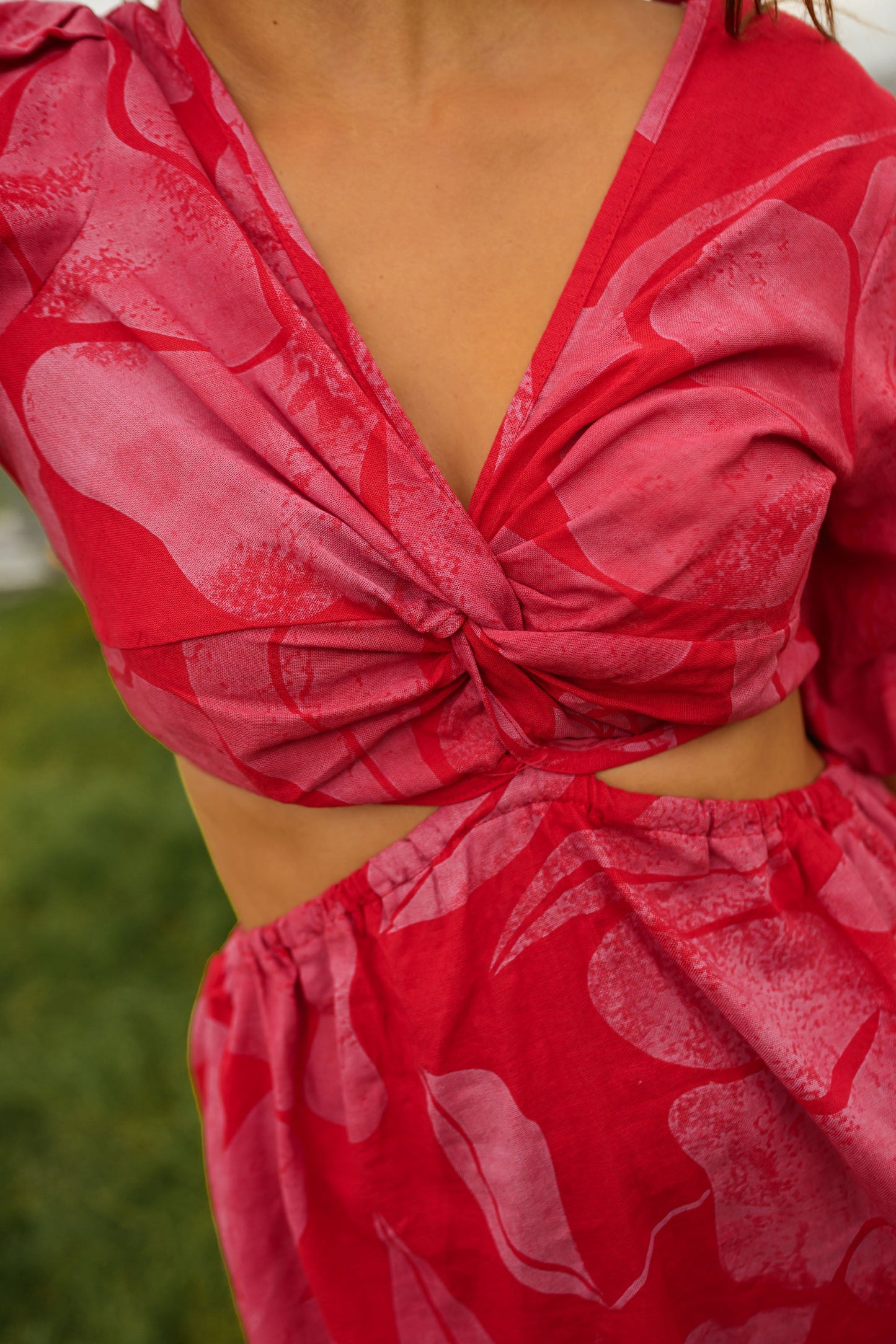 Red And Pink Natalia Dress