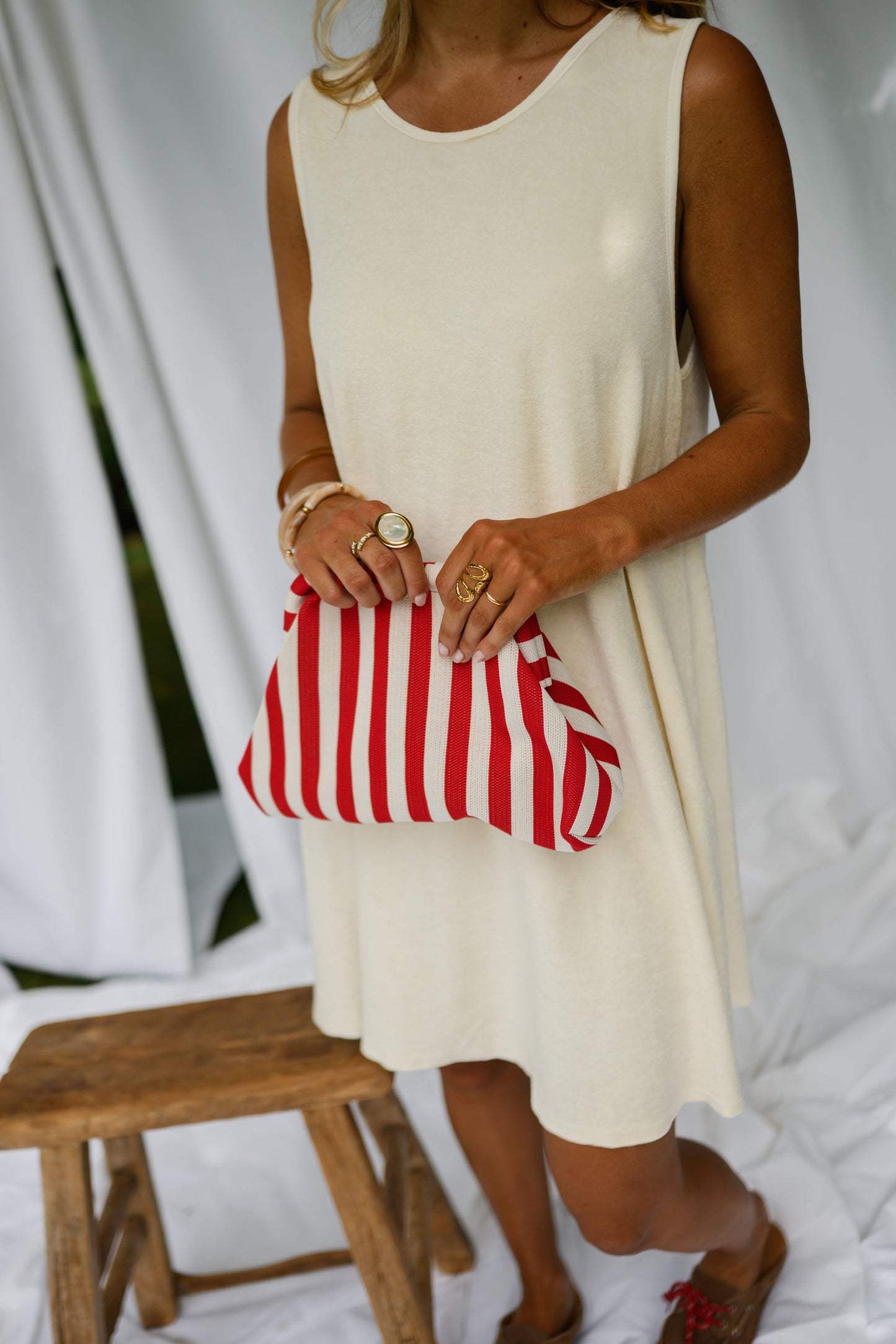 Red Striped Arabella Bag