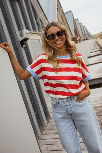 Red Striped Lilian T-Shirt