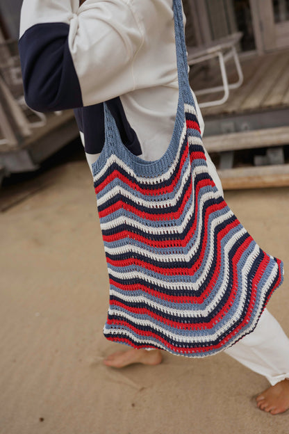 Striped Mesh Summer Bag