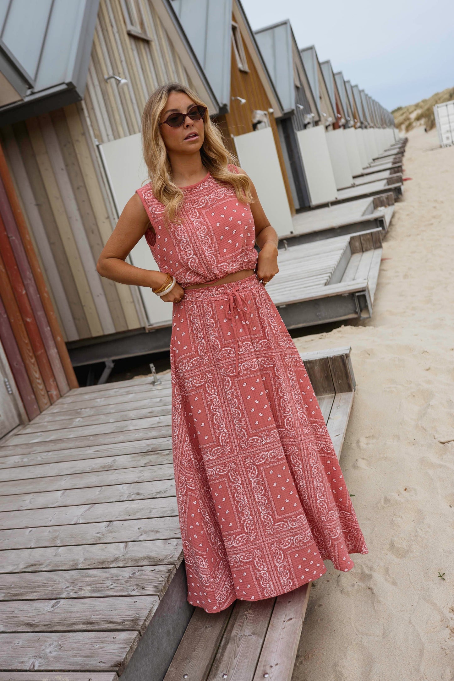Terracotta Patterned Cesar Skirt