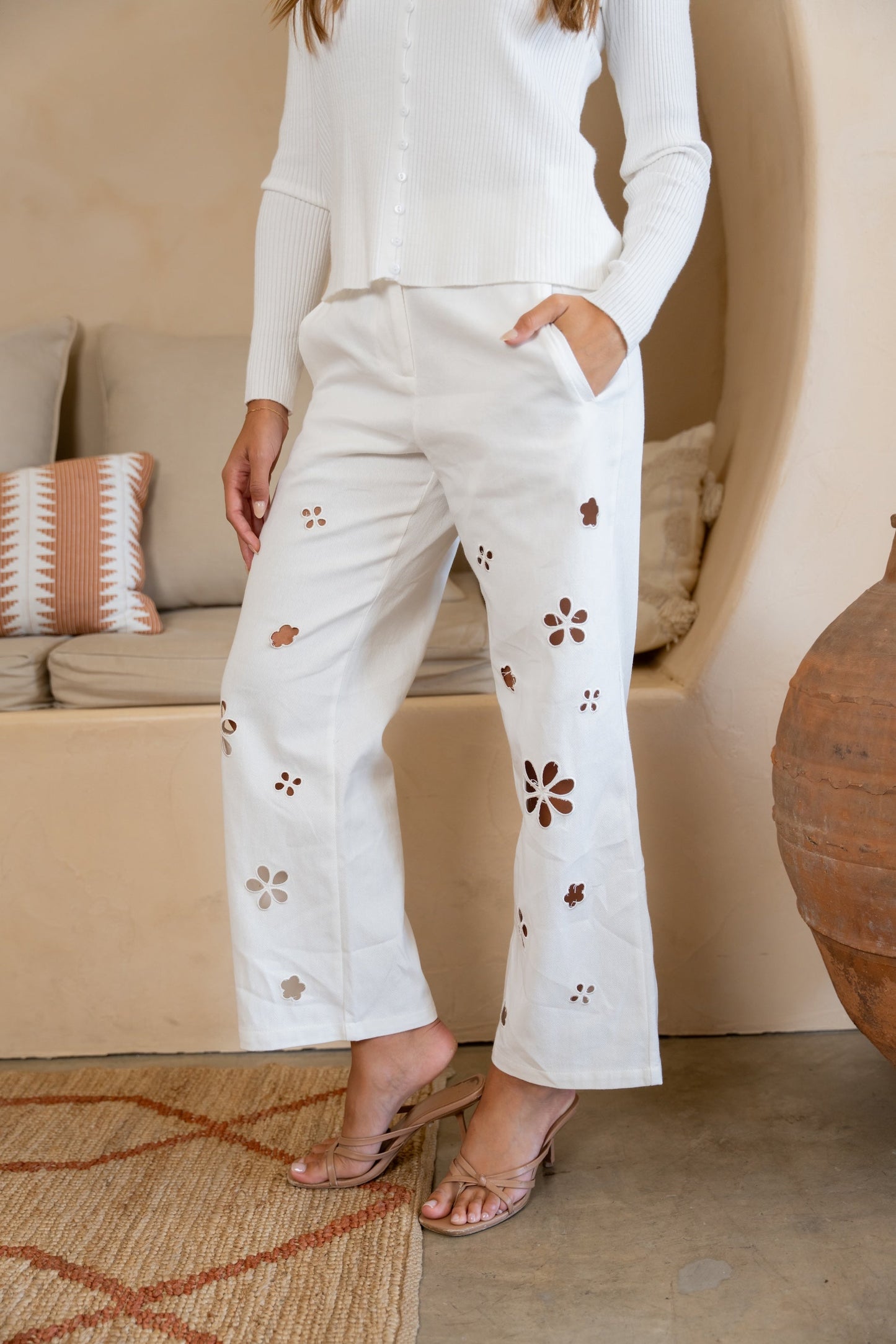 White Pres Jeans