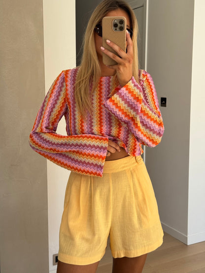 Yellow Lison Shorts