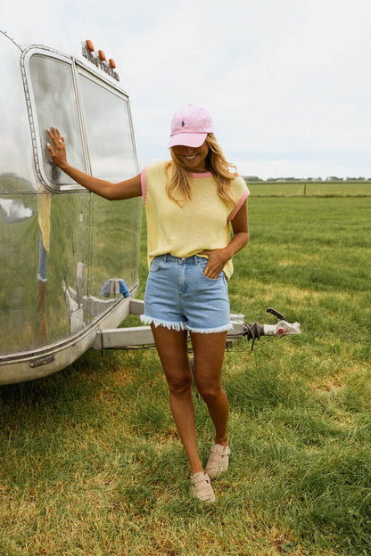 Yellow And Pink Kathia Sweater