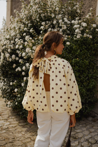 Yellow Polka Dot Laurya Blouse