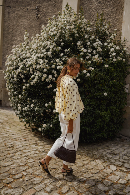 Yellow Polka Dot Laurya Blouse