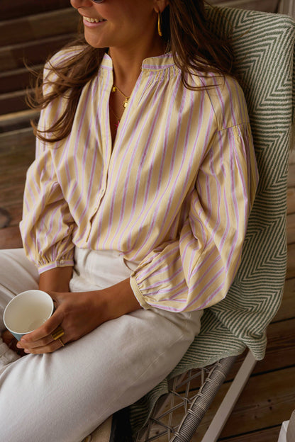 Yellow Striped Leny Blouse