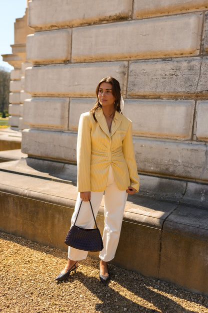 Yellow Striped Valentina Blazer