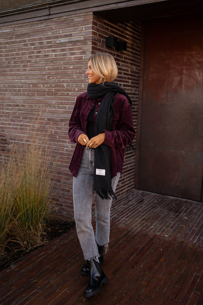 Black Cashmere Ronald Scarf